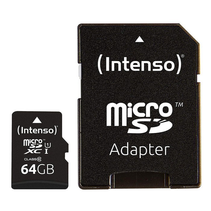 Intenso 3433490 Carte Mémoire Micro SDXC 64 Go Classe 10 UHS-I U1 Intenso 3433490 Carte Mémoire Micro SDXC 64 Go Classe 10 UHS-I U1