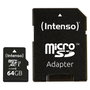 Intenso Carte mémoire micro SD 64 Go professionnelle v30 + adaptateur SD