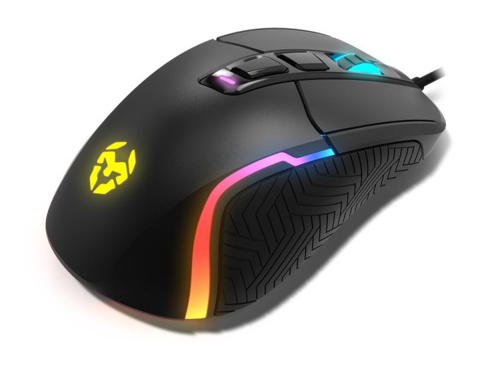 Krom Kick Souris Gaming RGB 12000 DPI Noir - Souris Gamer Filaire avec 7 Boutons Programmables