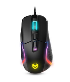 Krom Kick Souris Gaming RGB 12000 DPI Noir - Souris Gamer Filaire avec 7 Boutons Programmables
