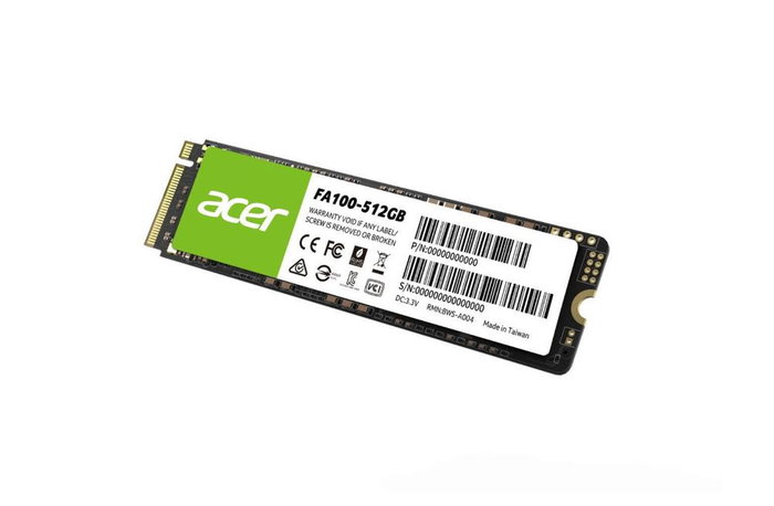 Acer FA100 SSD Interne 512 Go M.2 PCIe Gen3 x4 NVMe 1.4