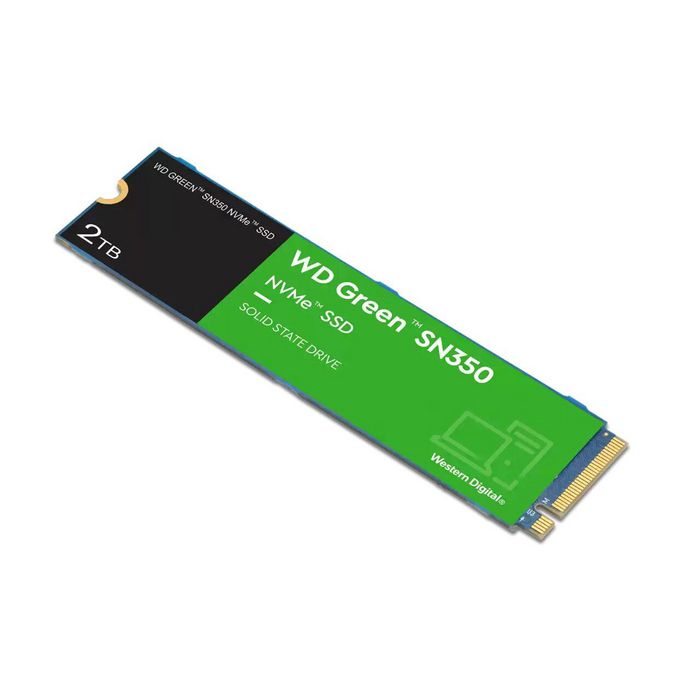 Western Digital WD Green SN350 SSD NVMe 2 To PCIe M.2 2280, vitesse de lecture jusqu'à 3200 Mo/s Western Digital WD Green SN350 SSD NVMe 2 To PCIe M.2 2280, vitesse de lecture jusqu'à 3200 Mo/s