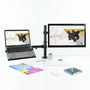 Tooq Support Mural pour Écran et PC Portable 13-32 Pouces et 10-15.6 Pouces, VESA 75x75/100x100, Rotation 180°, Inclinaison 45°, Noir