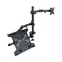 Tooq Support Mural pour Écran et PC Portable 13-32 Pouces et 10-15.6 Pouces, VESA 75x75/100x100, Rotation 180°, Inclinaison 45°, Noir