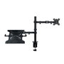 Tooq Support Mural pour Écran et PC Portable 13-32 Pouces et 10-15.6 Pouces, VESA 75x75/100x100, Rotation 180°, Inclinaison 45°, Noir