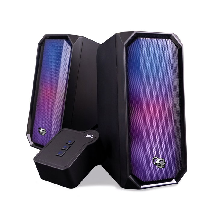 Coolbox R205 Enceintes Gaming 2.0 RGB Bluetooth 5.0, Contrôle Tactile, 6W RMS Coolbox R205 Enceintes Gaming 2.0 RGB Bluetooth 5.0, Contrôle Tactile, 6W RMS
