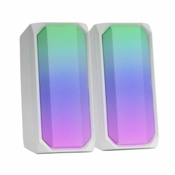 Haut-parleurs bluetooth portables Mars Gaming MSRGBW Blanc 15 W 4 W