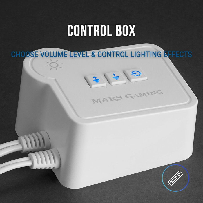 Haut-parleurs bluetooth portables Mars Gaming MSRGBW Blanc 15 W 4 W