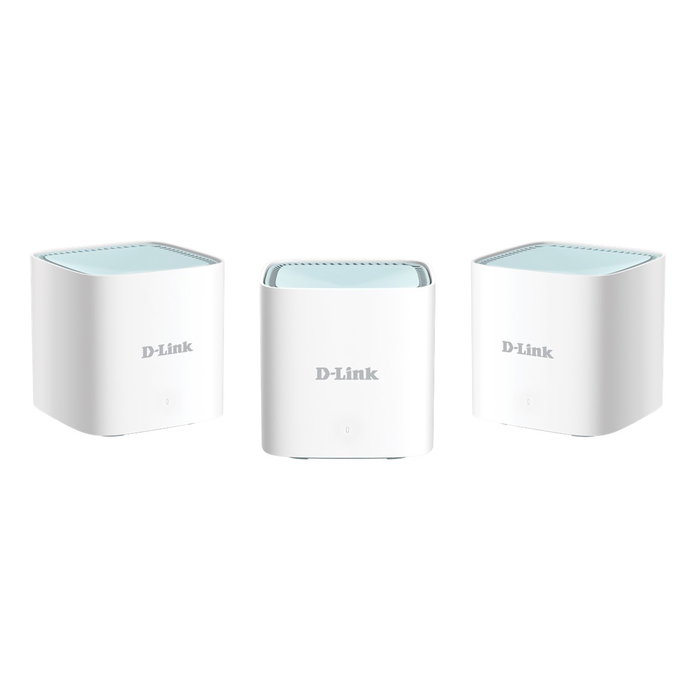 D-Link EAGLE PRO AI M15-3 Système WiFi Mesh AX1500 Tri-bande 3 unités couverture 370 m² Vitesse 1.5 Gbps D-Link EAGLE PRO AI M15-3 Système WiFi Mesh AX1500 Tri-bande 3 unités couverture 370 m² Vitesse 1.5 Gbps