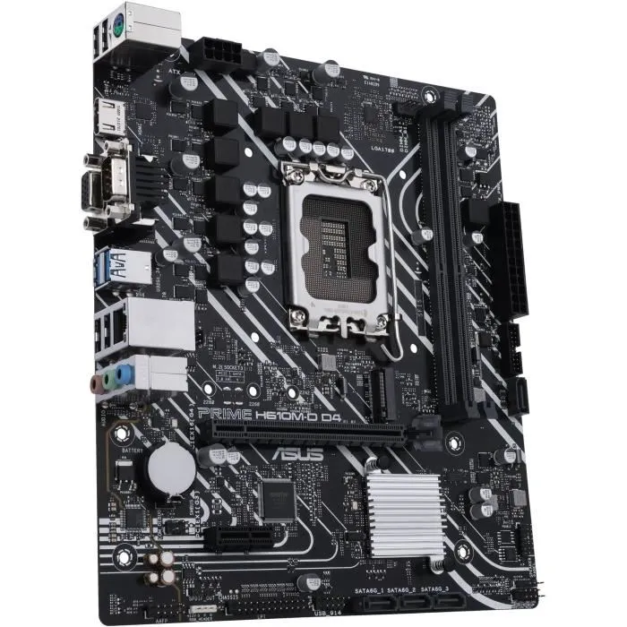 Carte mère ASUS PRIME H610M-D D4 - micro ATX - Socket LGA 1700 - Intel H610 - DDR4 - M.2 - Gigabit Ethernet