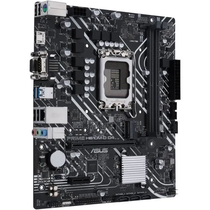 Carte mère ASUS PRIME H610M-D D4 - micro ATX - Socket LGA 1700 - Intel H610 - DDR4 - M.2 - Gigabit Ethernet