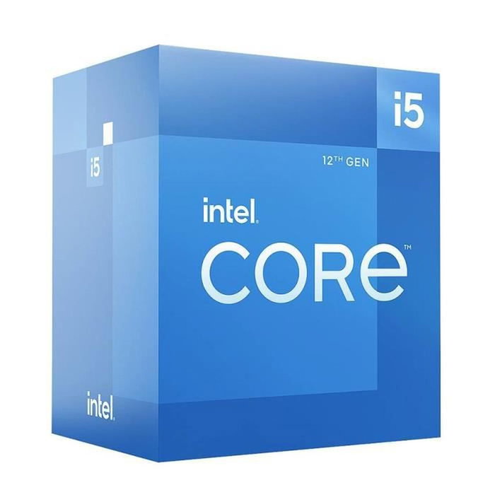 Intel Core i5-12400 Processeur (BX8071512400) - 6 Cœurs, 12 Threads, 2.5 GHz / 4.40 GHz Turbo, 18 Mo Cache, Socket LGA1700