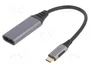 GEMBIRD Adaptateur USB C vers DisplayPort A-USB3C-DPF-01 Gris