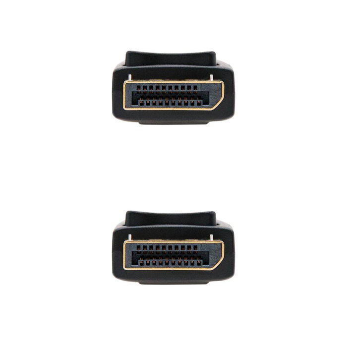 Nanocable Câble DisplayPort DP Mâle - DP Mâle 1.5 m Noir 4K UHD 60Hz 21.6 Gbit/s Or