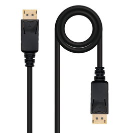Nanocable Câble DisplayPort DP Mâle - DP Mâle 1.5 m Noir 4K UHD 60Hz 21.6 Gbit/s Or
