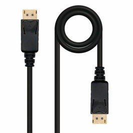 Nanocable Câble DisplayPort DP Mâle - DP Mâle 1.5 m Noir 4K UHD 60Hz 21.6 Gbit/s Or