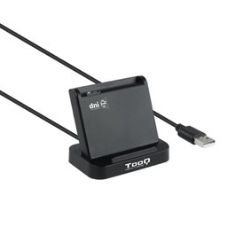 TooQ Lecteur de Cartes Externe TQR-220B DNIe USB 2.0 Noir ISO-7816 CCID