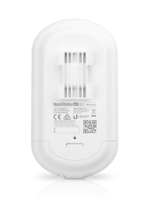 Ubiquiti NanoStation AC Loco - Point d'accès CPE Wi-Fi extérieur/intérieur airMAX AC, 2.4/5 GHz, ports Gigabit Ethernet avec PoE, 560 MHz, 64 MB DDR2