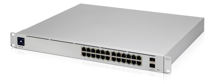 Ubiquiti USW-Pro-24-POE Gen 2 - Commutateur PoE+ Gigabit 24 ports, 2 ports SFP+ 10G, 450W, affichage tactile, alimentation redondante