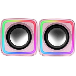 Mars Gaming MSCUBE Premium Enceinte 8W RGB DSP USB 3.5mm - Design Compact pour Gaming