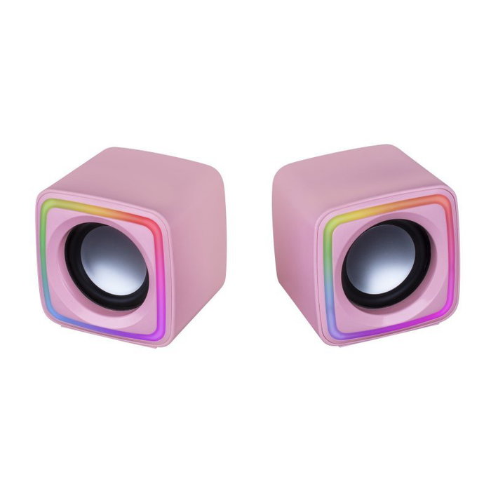 Mars Gaming MSCUBE Premium Enceinte 8W RGB DSP USB 3.5mm - Design Compact pour Gaming