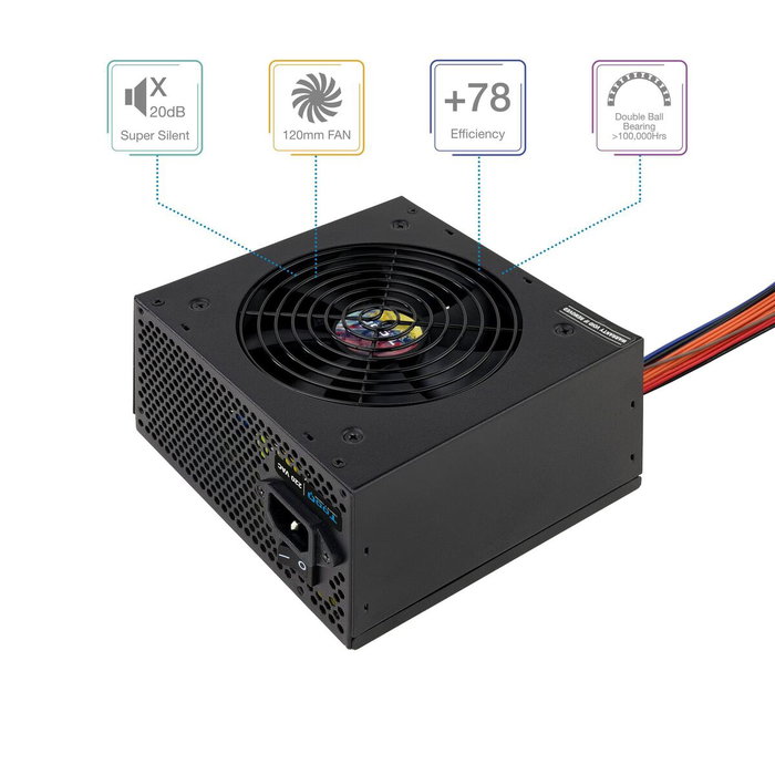 Bloc d’Alimentation TooQ TQAPOLO-600SP ATX 600 W CE - RoHS Bloc d’Alimentation TooQ TQAPOLO-600SP ATX 600 W CE - RoHS