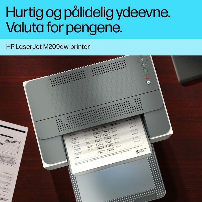 HP Imprimante Laserjet M209dw, Laser Monochrome, Impression Recto Verso Automatique, WiFi, 30 ppm, 600 x 600 ppp, A4