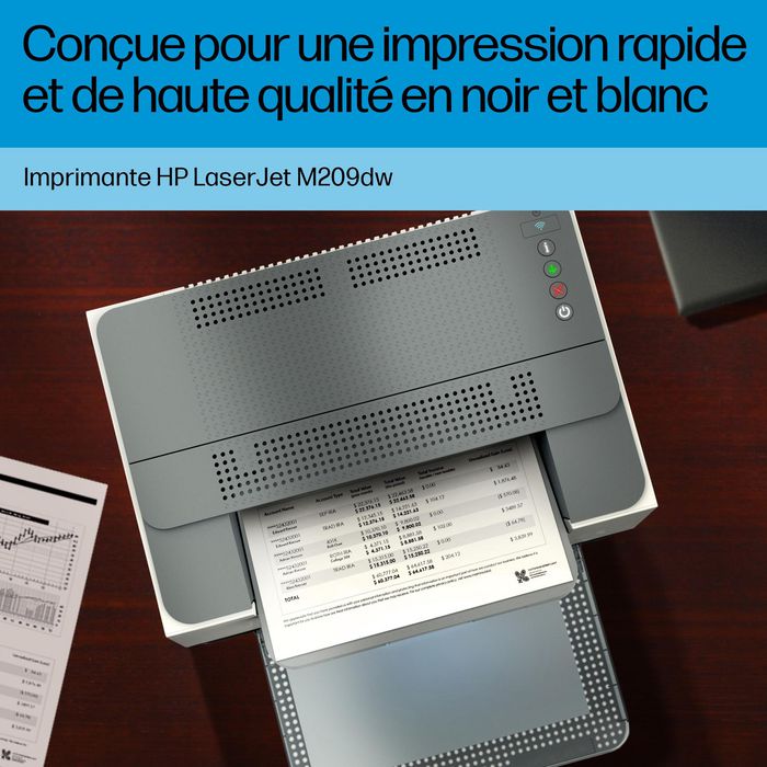 HP Imprimante Laserjet M209dw, Laser Monochrome, Impression Recto Verso Automatique, WiFi, 30 ppm, 600 x 600 ppp, A4