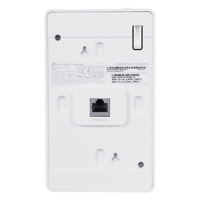 TP-Link EAP615-WALL Point d'accès mural Wi-Fi 6 AX1800 Blanc