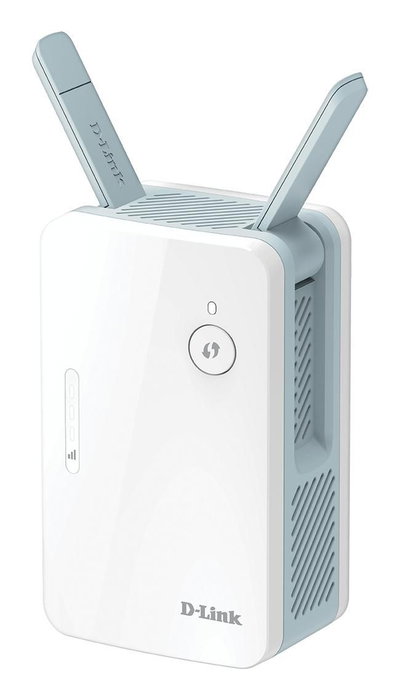 D-Link E15 Répéteur Wi-Fi Mesh AX1500 WiFi 6, avec assistance IA, port Gigabit, WPA3, compatible tous routeurs, couverture jusqu'à 600 m²