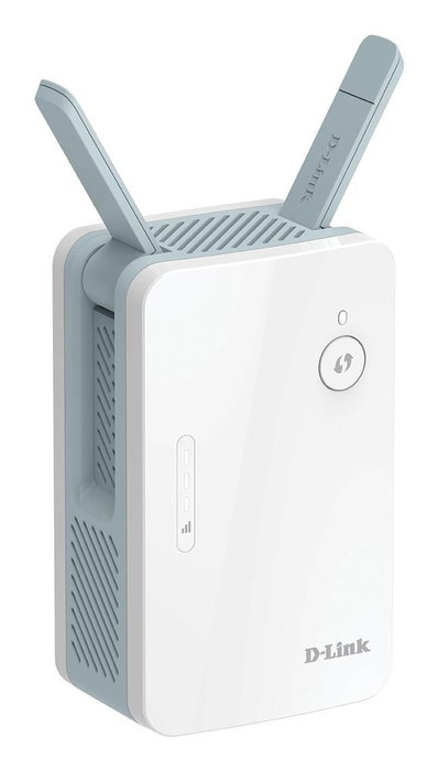 D-Link E15 Répéteur Wi-Fi Mesh AX1500 WiFi 6, avec assistance IA, port Gigabit, WPA3, compatible tous routeurs, couverture jusqu'à 600 m²