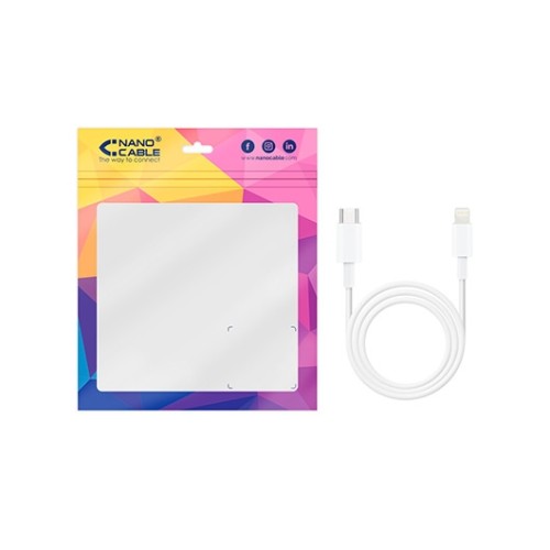 Nanocable 10.10.0600 Câble Lightning vers USB-C 50 cm Blanc