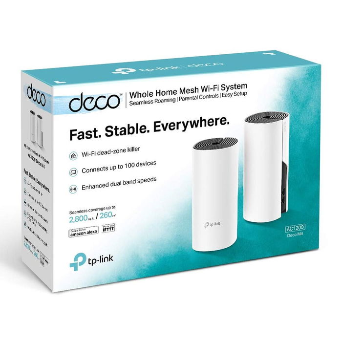 TP-LINK Deco M4 (2-pack) - Système Wi-Fi Mesh AC1200 - Double Pack Blanc