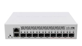 MikroTik CRS310-1G-5S-4S+IN - Switch Gigabit Ethernet Rackable 1U avec 5 Ports SFP, 4 Ports SFP+ 10G, RouterOS, VLAN et Routage L3 Matériel