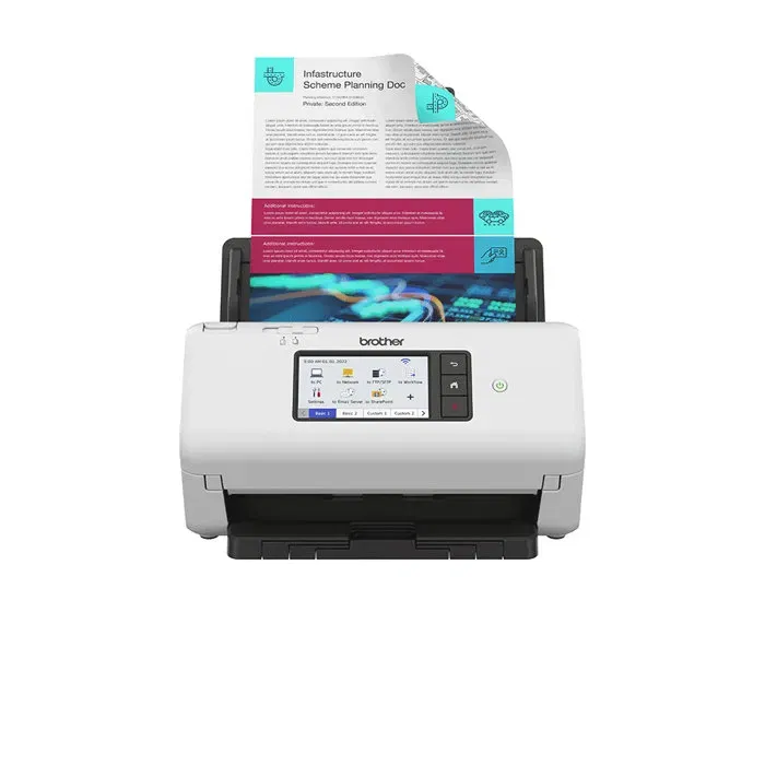 Brother ADS-4700 - Scanner de documents recto-verso ADF 80 pages, 40 ppm, Ethernet, Wi-Fi, Wi-Fi Direct, USB 3.0, résolution 600 x 600 dpi