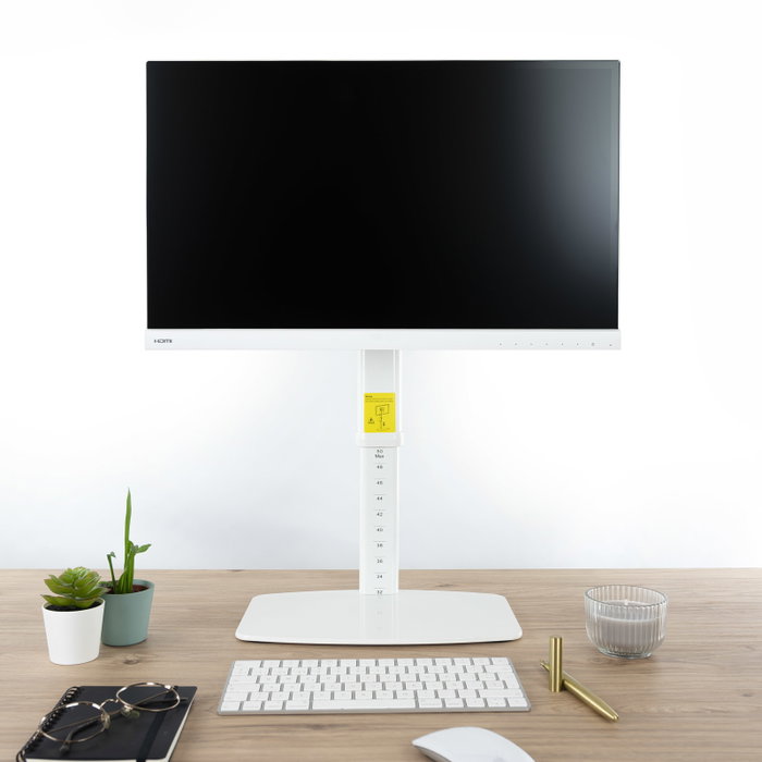 Tooq Support de Table pour Écran 17-27 Pouces Blanc VESA 75x75/100x100