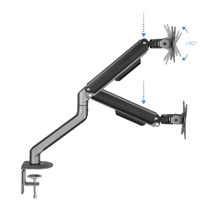 Tooq Support mural TV 17-32 pouces Gris, VESA 75x75/100x100, bras réglable avec ressort, charge max 9 kg Tooq Support mural TV 17-32 pouces Gris, VESA 75x75/100x100, bras réglable avec ressort, charge max 9 kg
