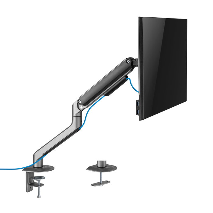 Tooq Support mural TV 17-32 pouces Gris, VESA 75x75/100x100, bras réglable avec ressort, charge max 9 kg Tooq Support mural TV 17-32 pouces Gris, VESA 75x75/100x100, bras réglable avec ressort, charge max 9 kg