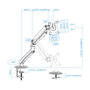 Tooq Soporte Mesa TV 17-32 Pouces Blanc Support VESA 75x75 100x100 Réglable 2-9 kg