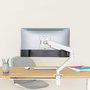 Tooq Soporte Mesa TV 17-32 Pouces Blanc Support VESA 75x75 100x100 Réglable 2-9 kg