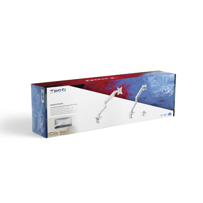 Tooq Soporte Mesa TV 17-32 Pouces Blanc Support VESA 75x75 100x100 Réglable 2-9 kg Tooq Soporte Mesa TV 17-32 Pouces Blanc Support VESA 75x75 100x100 Réglable 2-9 kg