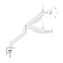 Tooq Soporte Mesa TV 17-32 Pouces Blanc Support VESA 75x75 100x100 Réglable 2-9 kg
