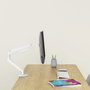 Tooq Soporte Mesa TV 17-32 Pouces Blanc Support VESA 75x75 100x100 Réglable 2-9 kg