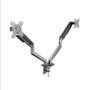 Tooq Support de Table pour 2 Écrans 17-32 Pouces, VESA 75x75/100x100, Poids Max 9 kg/bras, Gris/Noir