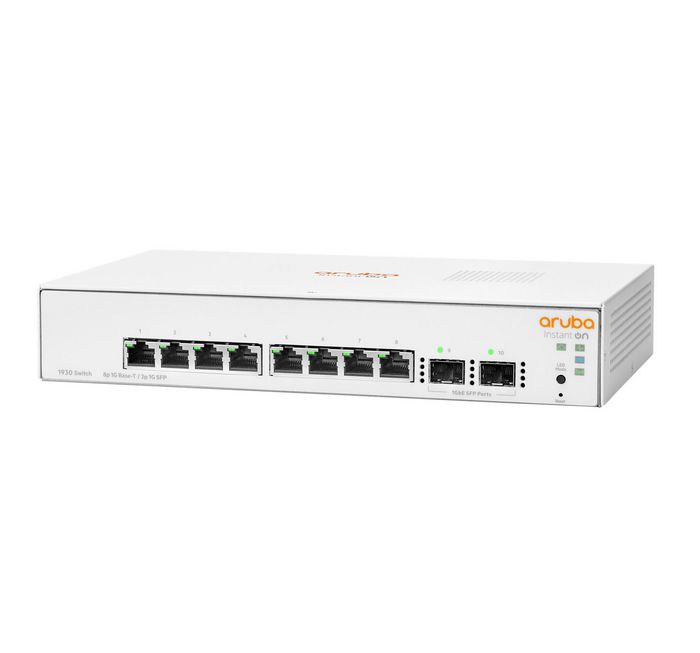 Hewlett Packard Enterprise Commutateur réseau Aruba Instant On 1930 8 ports Gigabit + 2 ports SFP, gestion cloud Hewlett Packard Enterprise Commutateur réseau Aruba Instant On 1930 8 ports Gigabit + 2 ports SFP, gestion cloud