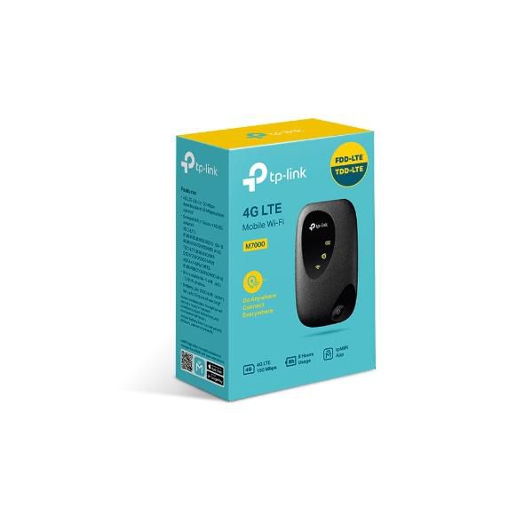 TP-Link M7010 Routeur Wi-Fi 4G Mobile Portable - Hotspot avec Batterie 2000 mAh (Autonomie 8 h), Connexion jusqu'à 150 Mbps et 10 Appareils, Micro-USB, Prise pour Carte SIM