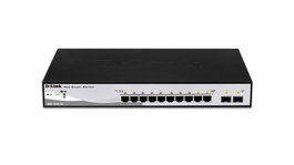 D-Link DGS-1210 Commutateur Gigabit Switchable 10 Ports avec PoE et 2 Ports SFP pour VoIP, Wi-Fi et Caméras