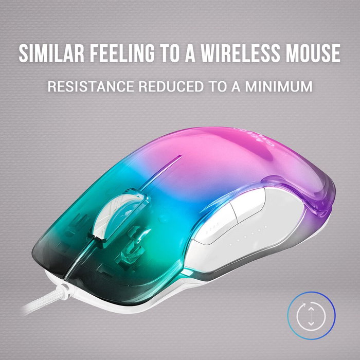 Mars Gaming MMGLOWW Souris Gaming Blanche