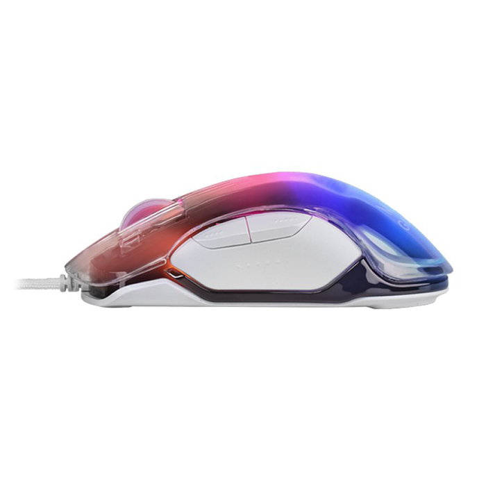 Mars Gaming MMGLOWW Souris Optique Gaming 12800 DPI RGB Ultralégère Blanche