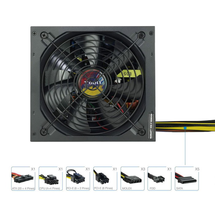 Bloc d’Alimentation TooQ TQAPOLO-650SP ATX 650 W CE - RoHS
